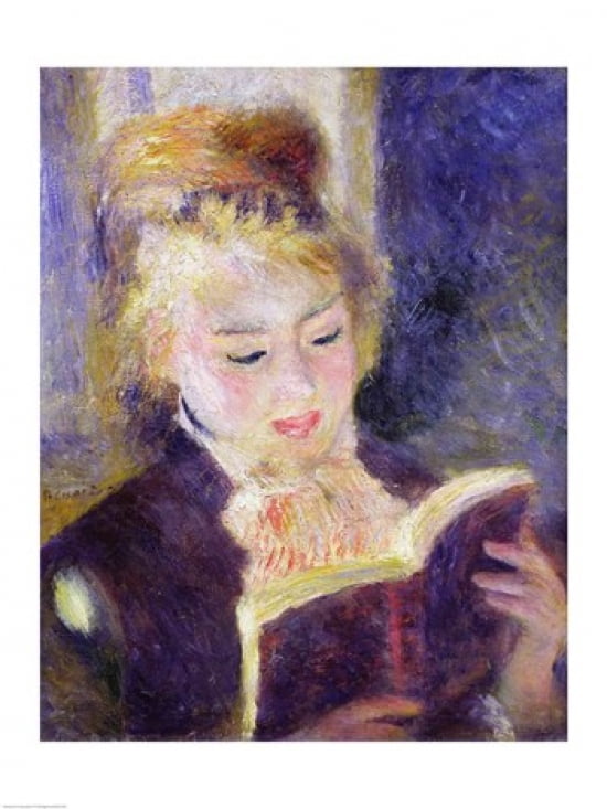 Girl Reading 1874 Canvas Art - Pierre-Auguste Renoir (18 x 24)