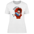 thumbnail image 1 of Girl Reading A Book With Her Cat T-Shirt Women -Image by Shutterstock, Female x-Large, 1 of 2
