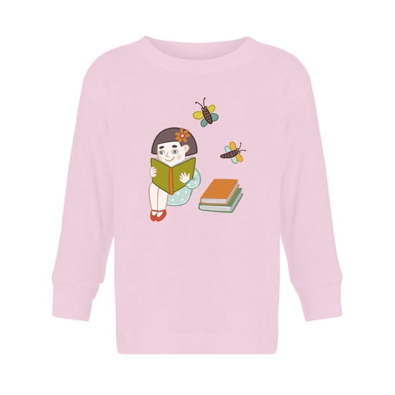Girl Reads A Book Long Sleeve Toddler -Image by Shutterstock, 2 Toddler
