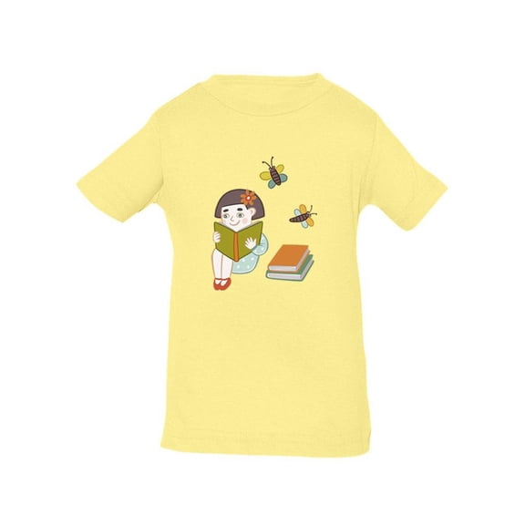 Girl Reads A Book T-Shirt Infant -Image by Shutterstock, 18 Months