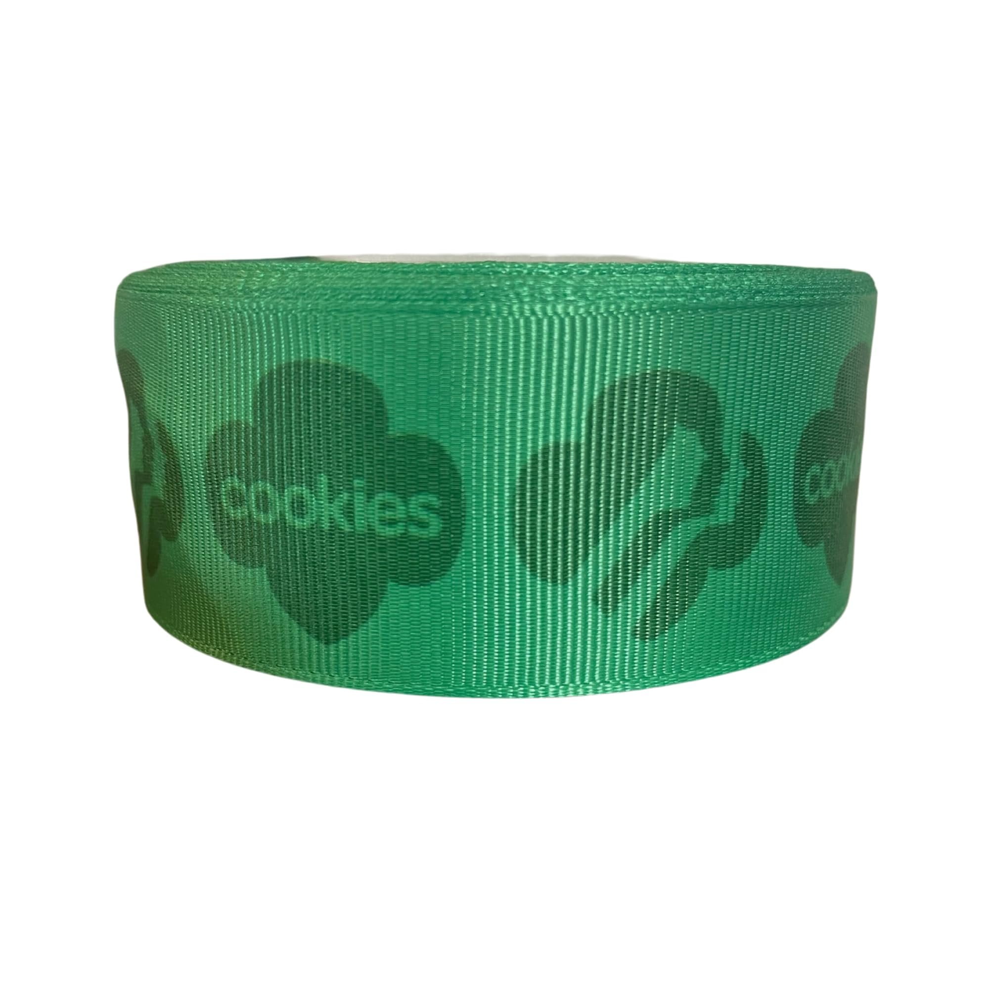 Girl Ribbon Scout Symbol Cookies 30 Yards 1.5 for Bows Cookie Dealer Hair Making Polyester Grosgrain Green Spool Troop Crafting Bulk