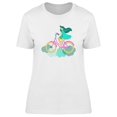 thumbnail image 1 of Girl Riding Through The Clouds T-Shirt Women -Image by Shutterstock, Female 3X-Large, 1 of 2