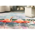 thumbnail image 1 of Girl Room Rugs, Colorful Rugs, Soft Rug, Abstract Flamingo Rug, Watercolor Flamingo Painting Rugs, Animal Rug, Thick Rug, Customs Rug, 2'x3' - 60x90 cm, 1 of 8