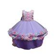 thumbnail image 1 of Girl Rose Ruffle Tiered Tutu Gown Flower Girl‘s Sleeveless Lace Princess Dresses with Long Hem Party Ball Tulle Pageant Gowns for Wedding, Birthday, Christmas - 3-10T, 1 of 5