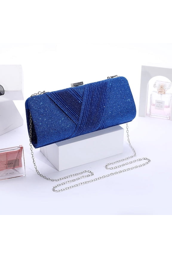 Girl Royal Blue Envelope Clutch Bag, Women's Royal Blue Envelope Evening Clutches Wedding, Prom And Party Purse-Royal Blue