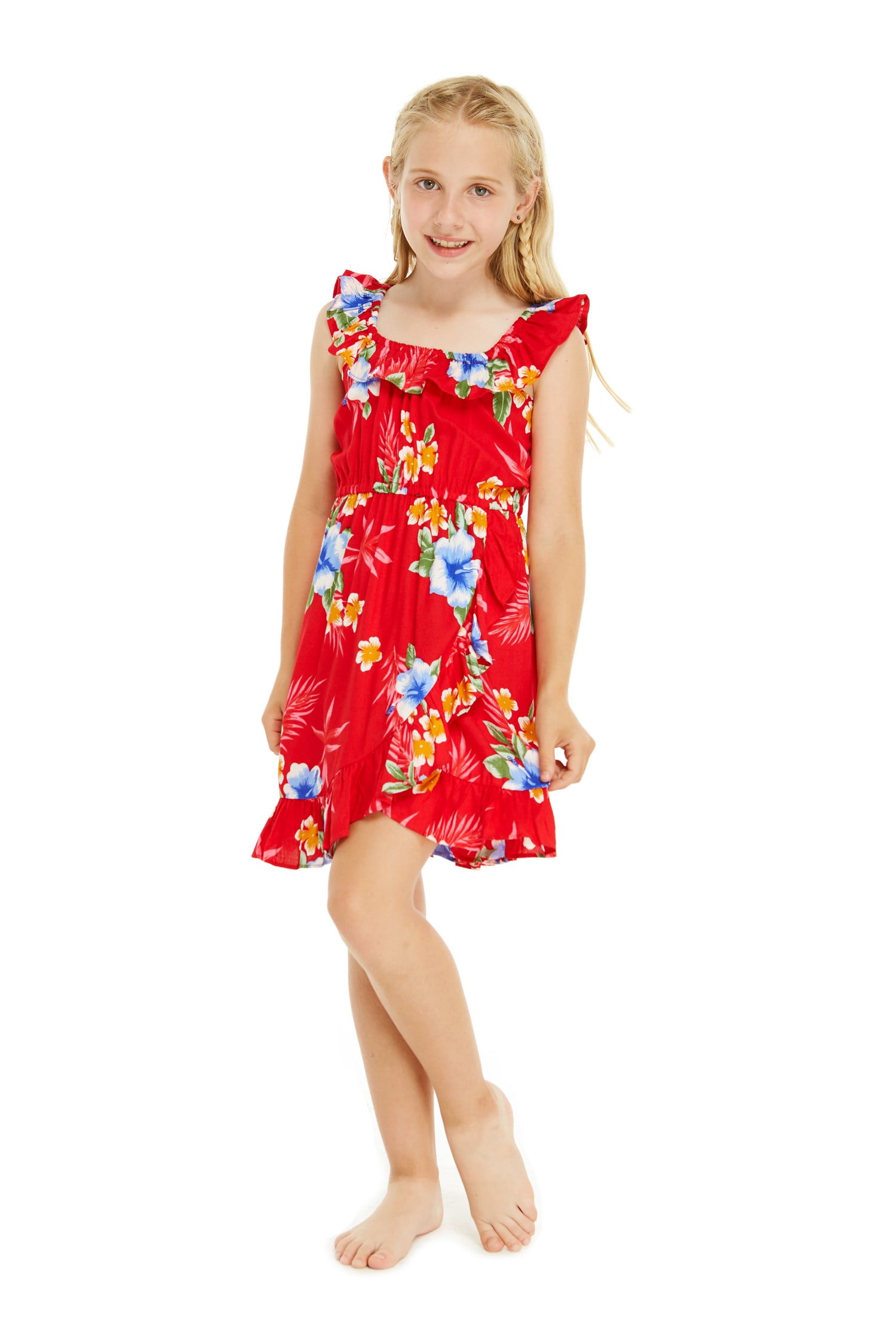 Red luau dress sales