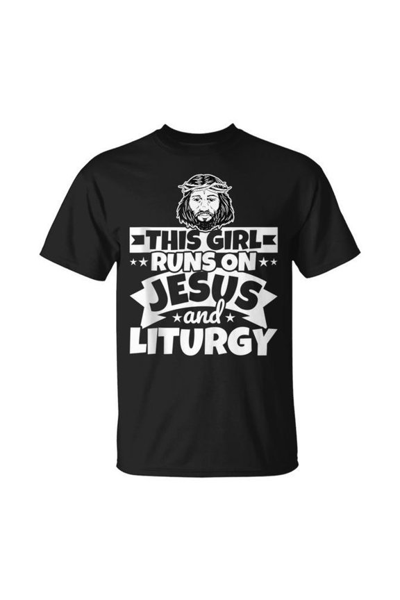 Girl Runs On Jesus And Liturgy Tank Top T-Shirt Size S-5XL