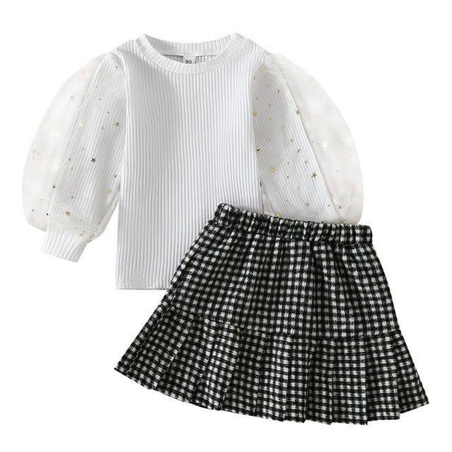 Girl'S 2 Piece Outfits Kids Toddler Baby Girl Outfit Mesh Sheer Long ...