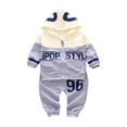 thumbnail image 1 of Girl'S 2 Piece Outfits Number 96 Printed Children's Spring and Autumn Wear Casual Color Contrast Fashion Baby 0 5 Years Old Hoodie Long Sleeve Children Grey, 4-5 Years, 1 of 3