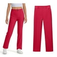 thumbnail image 1 of Girl School Uniform Pants Skinny Fit Kids Dress Pants with Pockets Straight Pants Boys Red Uniform Pants Back To School Outfits for Girls Child Clothes for Girls 5-6 Years, 1 of 8