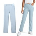 thumbnail image 1 of Girl School Uniform Pants Skinny Fit Kids Dress Pants with Pockets Straight Pants Girls Light Blue Uniform Pants Back to School Clothes Teen Clothes for Girls 13-14 Years, 1 of 5