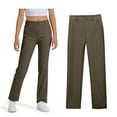 thumbnail image 1 of Girl School Uniform Pants Skinny Pants Kids Dress Pants with Pockets Straight Pants Girls Army Green Uniform Pants Back To School Outfits for Teen Girls Kid Preppy Clothes 9-10 Years, 1 of 5