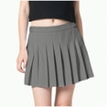 thumbnail image 1 of Girl School Uniform Pleated Scooter Skirt with Under Shorts Pull On Elastic Waist Skirt, 1 of 4