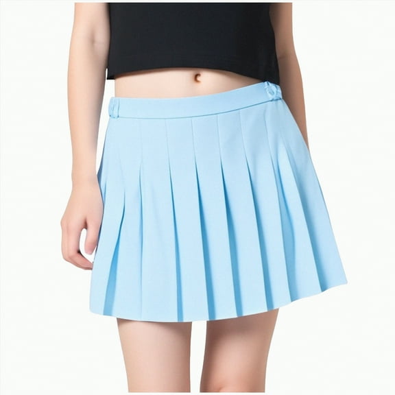 Girls Tennis Skirt A-Line Pleated Skirt with Shorts Skort for Golf Athletic