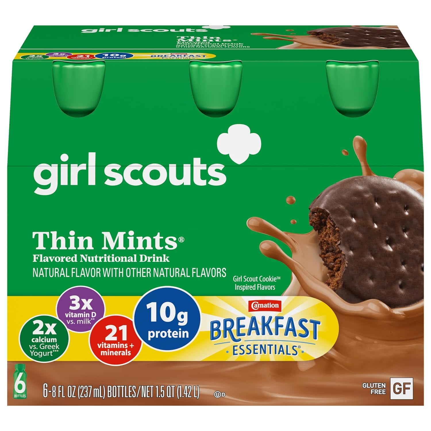 Girl Scout Cookie Flavored Nutritional Drink, Thin Mints, Readyto