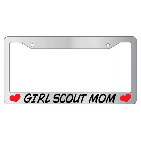Girl Scout Mom Chrome Plastic License Plate Frame AMA