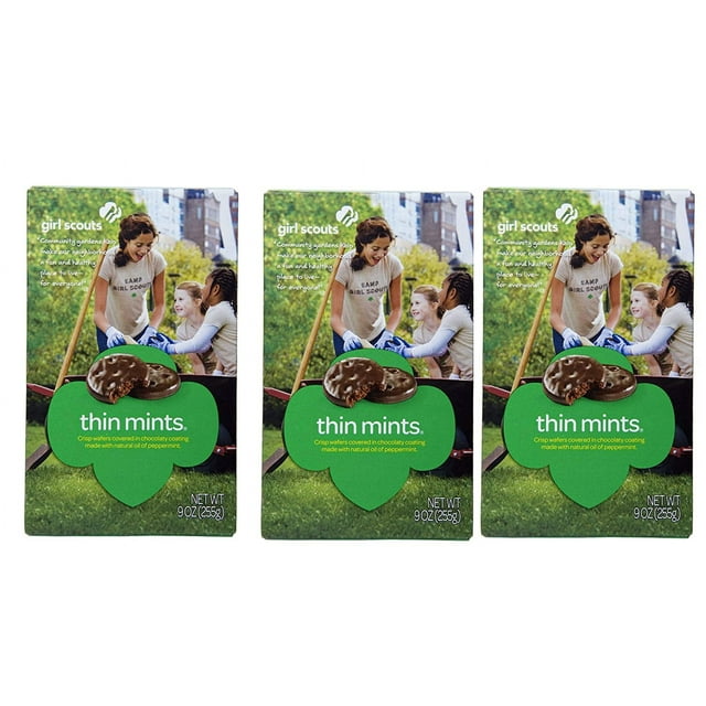 Girl Scout Thin Mints Cookies (3 Boxes) - Walmart.com