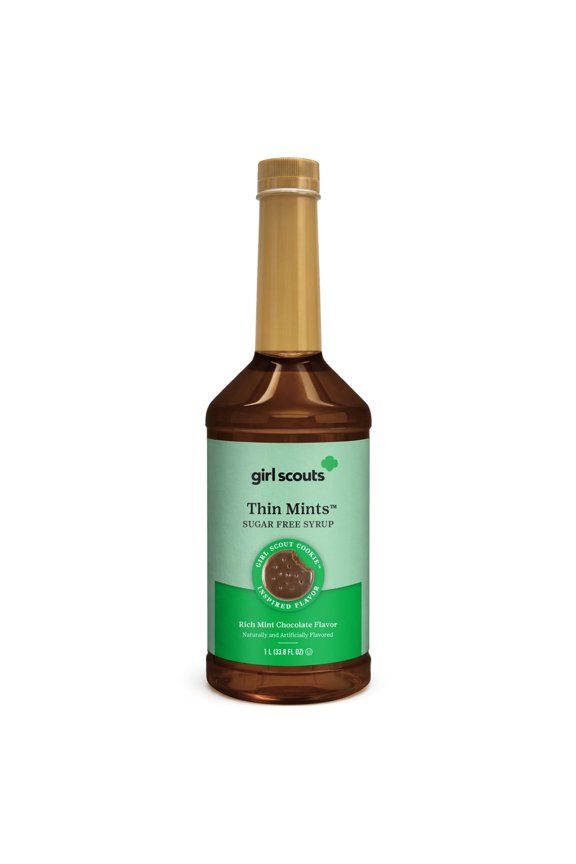 Thin Mints Sugar Free Syrup, Chocolate Mint Flavor, 1 Liter