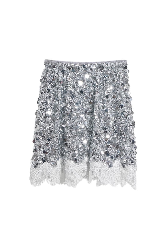 Girl Sequin A Line Skirt Elastic High Waisted Lace Edge Wrap Skirt Hinge Tennis Skirt Skirted Leggings for Women Poodle Skirt for Girls Trendy Skirts Ruffle Skirt Skirt Swimsuit Skirt Rain Skirt Mini