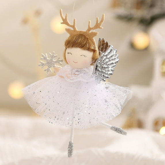 Girl Shaped Doll Ornament, Small Christmas Tree Decoration, Unique Holiday Décor for Kids, Xmas Gift Ornament for Girls