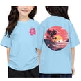 thumbnail image 1 of Girl Shirts,Girls Shirts Size 7-8,Children'S Printed Round Neck Short Sleeved T Shirt for Boys And Girls, 1 of 3