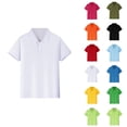thumbnail image 1 of Girl Shirts Girls Summer Clothes Kids Boys Girls Short Sleeve Shirt Button Closure Comfortable Soft Pique Fabric Classic Polo Style for School and Play, 1 of 7