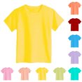 thumbnail image 1 of Girl Shirts Short Sleeve Crew Neck Yellow Tshirts Toddler Oversized Girls Clothing 12-18 Months, 1 of 4