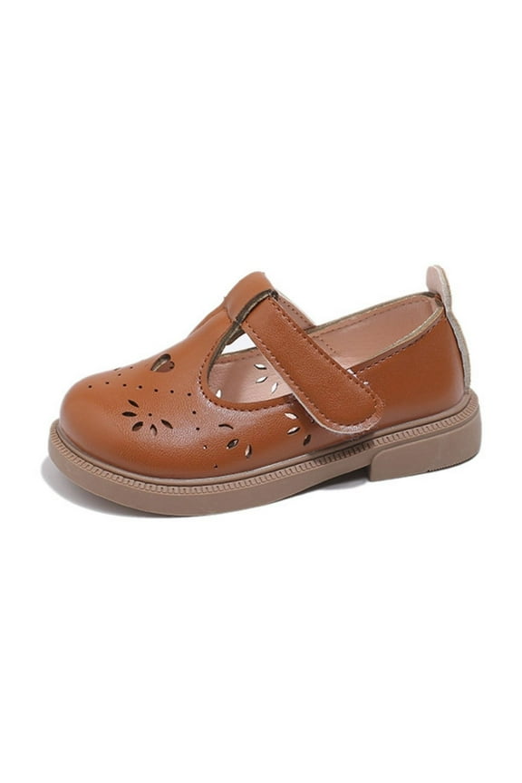 Girl Shoes Girls Summer Shoes The Girl's Solid Color Adjustable Soft Soled Small Leather Shoes And Casual Shoes Are Suitable For Any Occasion