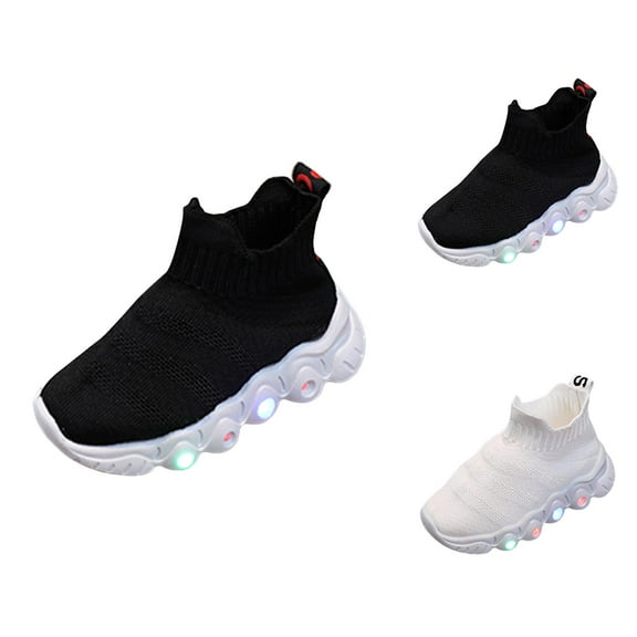 Girl Shoes Sneakers Girl Children Shoes Thick Soled Sneakers Fashionable And Casual Luminous Light Shoes Soft Soled On Sneakers