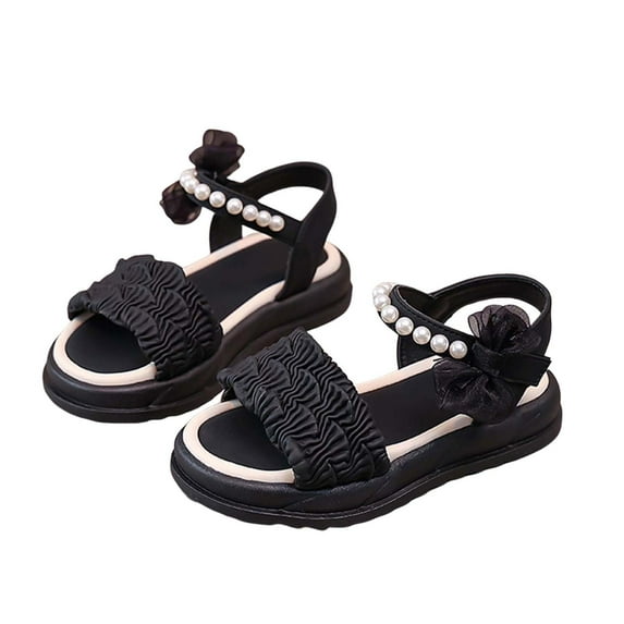 Girl Shoes Toddler Summer Sandals Girls Sandals For Everyday Wear Party Performance Soft Straps Adjustable Hook Loop Closure Comfortable Sole Durable Toddler Kids Footwear