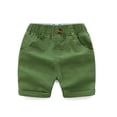 thumbnail image 1 of Girl Shorts Pull on Green Shorts Elastic Uniform Shirts for Girls 4-5 Years, 1 of 2