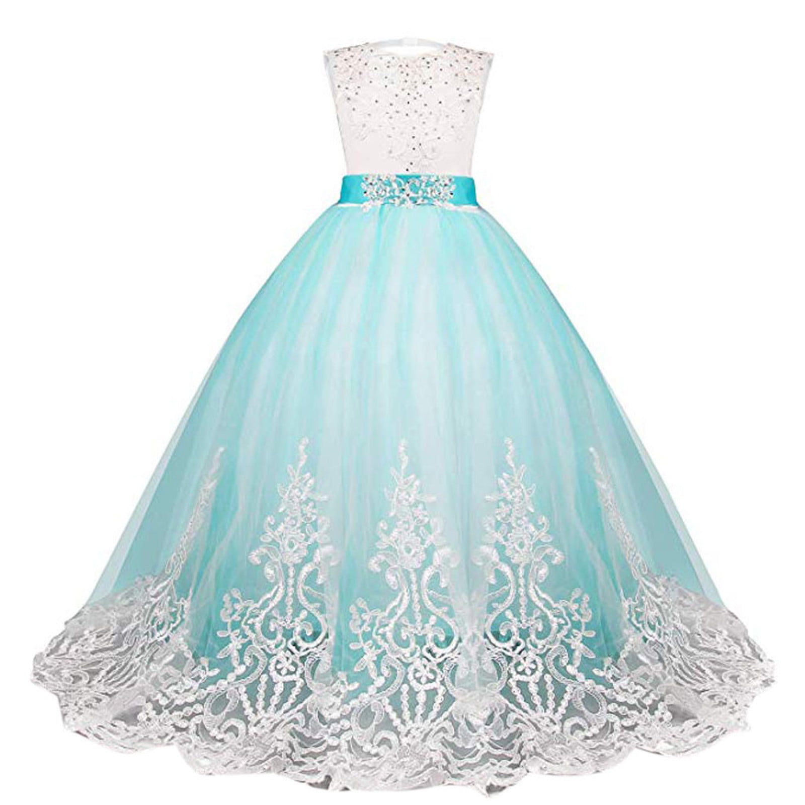 Lady Junior Princess Embroidery Light Champagne Prom Party Dress