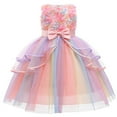 thumbnail image 1 of Girl Sleeveless Lace 3D Flower Tutu Holiday Princess Unicorn Dresses, 1 of 6