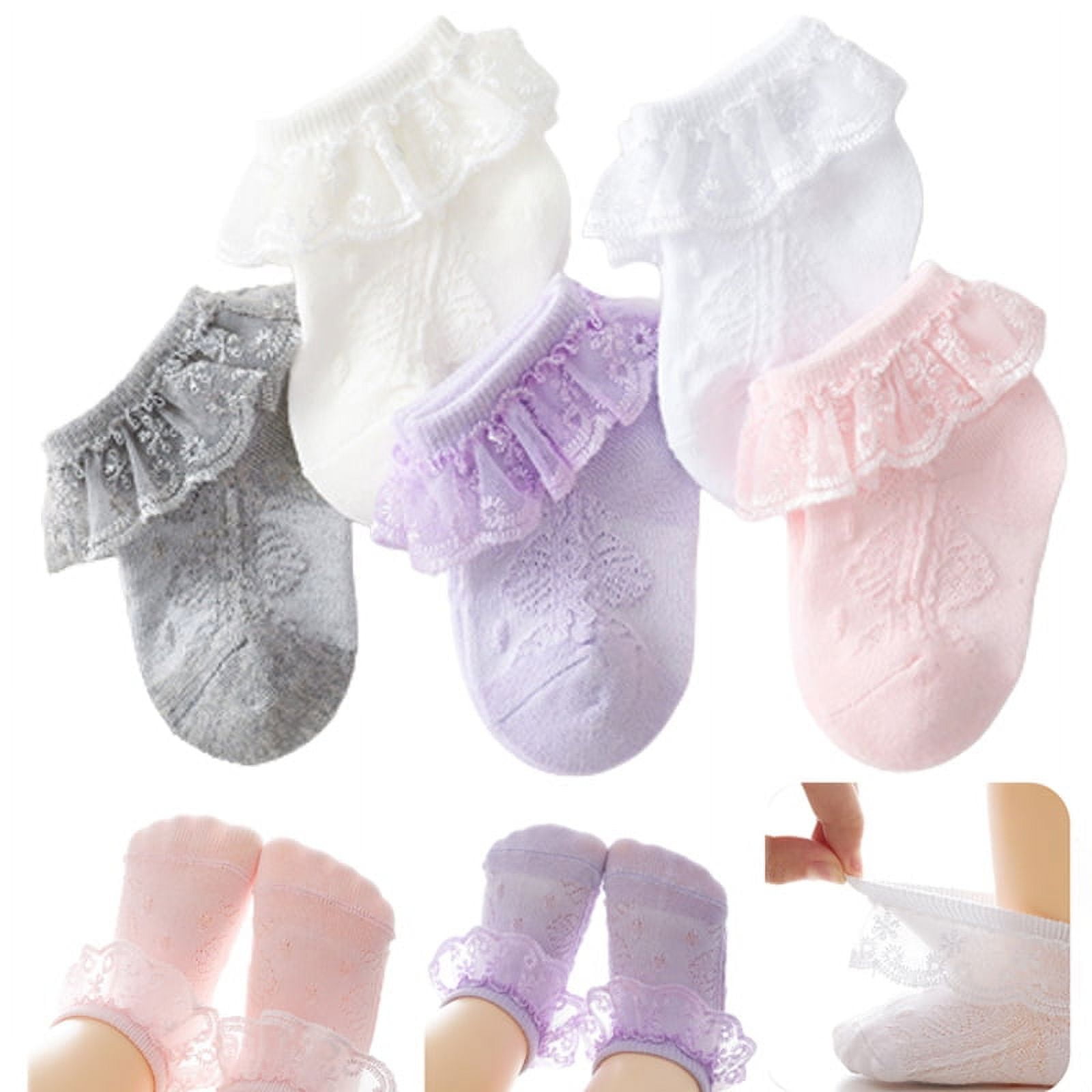 Fashion 4PCS Most Beautiful Lace Baby Girls Socks(0-2Yrs