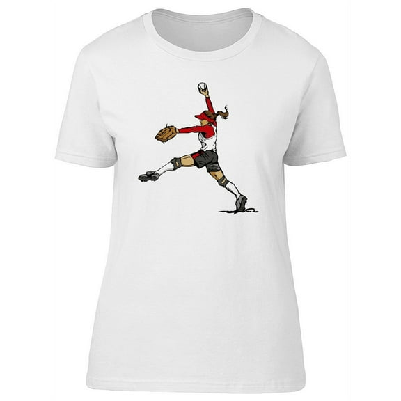 Girl Softball Pitcher T-Shirt Women -Image by Shutterstock, Female Small