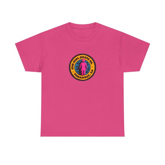 Girl Spiral Small 90s 00s Carroll Howard Skate Vintage Classic TShirt Print - Heliconia / M