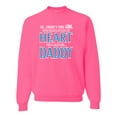 thumbnail image 1 of Girl Stole My Heart She Calls Me Daddy Daughter Girl Dad Father Gift | Mens Father's Day Crewneck Sweatshirt, Neon Pink, Large, 1 of 4