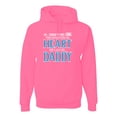 thumbnail image 1 of Girl Stole My Heart She Calls Me Daddy Daughter Girl Dad Father Gift | Mens Father's Day Hooded Sweatshirt Hoodie, Neon Pink, Small, 1 of 4