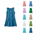 thumbnail image 1 of Girl Summer Boho Tie Shoulder Midi Tiered Dresses With Pockets Girls Dresses for Summer Beach Vacation Holiday Casual Party School Daily Wear, 1 of 7