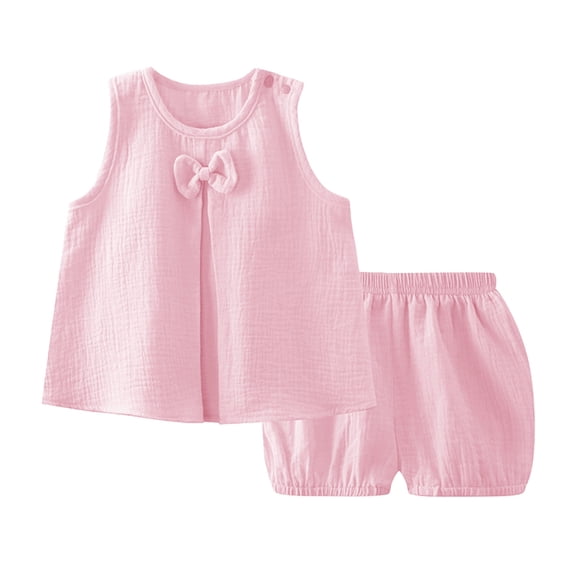 Girl Summer Short Outfits Sets Slip Tank Top Dress Shorts Clothing Sets 2-8Y Girls Summer Set 1-5 Years,12-18 Months