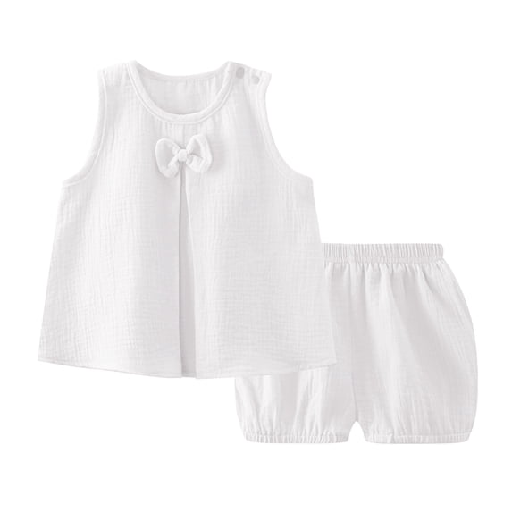 Girl Summer Short Outfits Sets Slip Tank Top Dress Shorts Clothing Sets 2-8Y Girls Summer Set 1-5 Years,6-12 Months