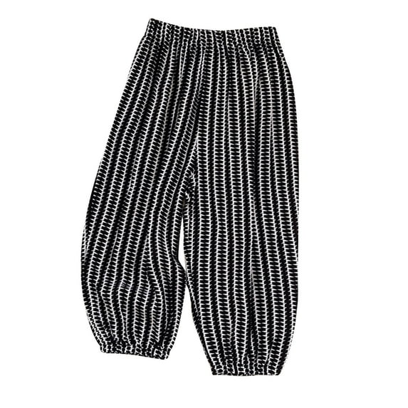 Girl Summer Thin Pants Lightweight Loose Elastic Stretch Trousers 7-8 Years Toddler Kids Baby Girls Fashion Cute Sweet Print Flared Pants Trousers Pants Leggings