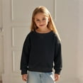 thumbnail image 1 of Girl Sweatshirts Long Sleeve Black Sweatshirt Kids Crewneck Pullover Tops Fall Winter Clothes 13-14 Years Boys Clothes, 1 of 6