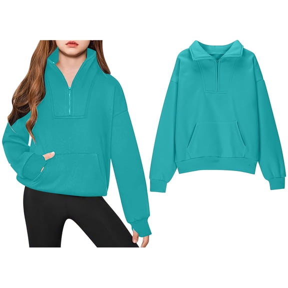 Girl Sweatshirts Long Sleeve Kids Mint Green Sweatshirt Crewneck Pullover Tops Fall Clothes 11-12 Years Boys Clothes Boys Girls Fashion