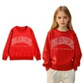 thumbnail image 1 of Girl Sweatshirts Long Sleeve Kids Red Sweatshirt Oversized Crewneck Sweatshirts Fall Clothes Girls 5-6 Years Clothes Boys Girls Fashion, 1 of 6
