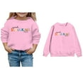 thumbnail image 1 of Girl Sweatshirts Long Sleeve Pink Sweatshirt Kids 2025 Back to School Outfits Warm Fall Winter Clothes Girls Tops 8-9 Years, 1 of 5