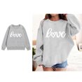 thumbnail image 1 of Girl Sweatshirts Valentine Sweatshirt Long Sleeve Casual Love Letter Print Sweatshirt Crewneck Pullover Sweatshirt for Girls 8-9 Years, 1 of 4