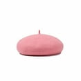thumbnail image 1 of Girl Sweet All-match British Style Autumn Winter Warm Cap Women Cap Wool Cap Wool Berets Korean Style Hat PINK, 1 of 8