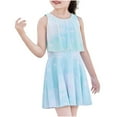 thumbnail image 1 of Girl Swimsuit 2 Piece Tankini Swimsuit Set Floral Print Swim Dress with Shorts Set Quick Dry Swimwear Sleeveless Rash Guard Dresses & Elastic Shorts for Kids 2-8 Years Beach Wear Clearance 2 Years, 1 of 3
