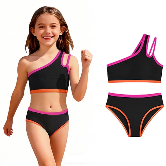 Girl Swimsuit Teen Girl Bathing Suits 2 Piece Quick Drying Summer Beach Swimwear Teen Bathing Suits 15-16 Years